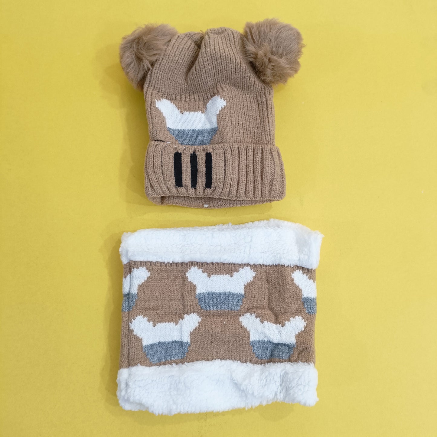 Imported Woolen Cap With Neck Cover Mickey