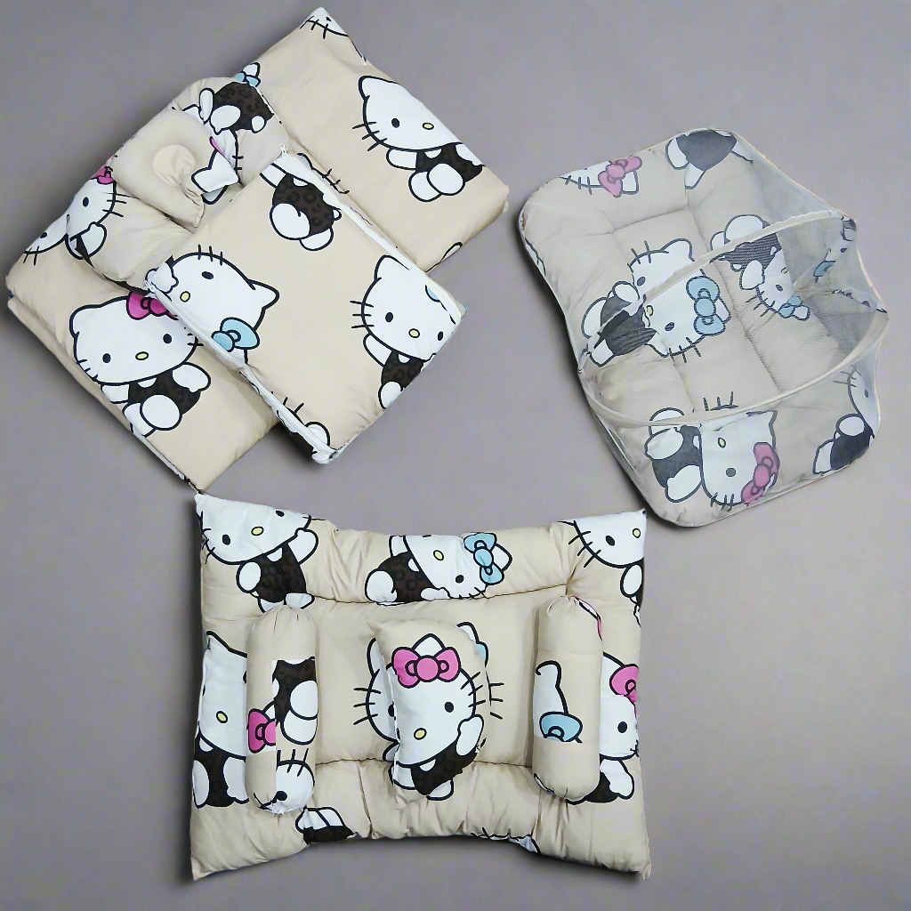 8 Pieces Baby Bedding set brown kitty Vol-29-8
