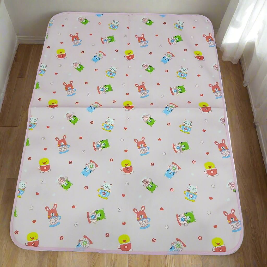 Diaper Changing Sheet pink chick bear kitty