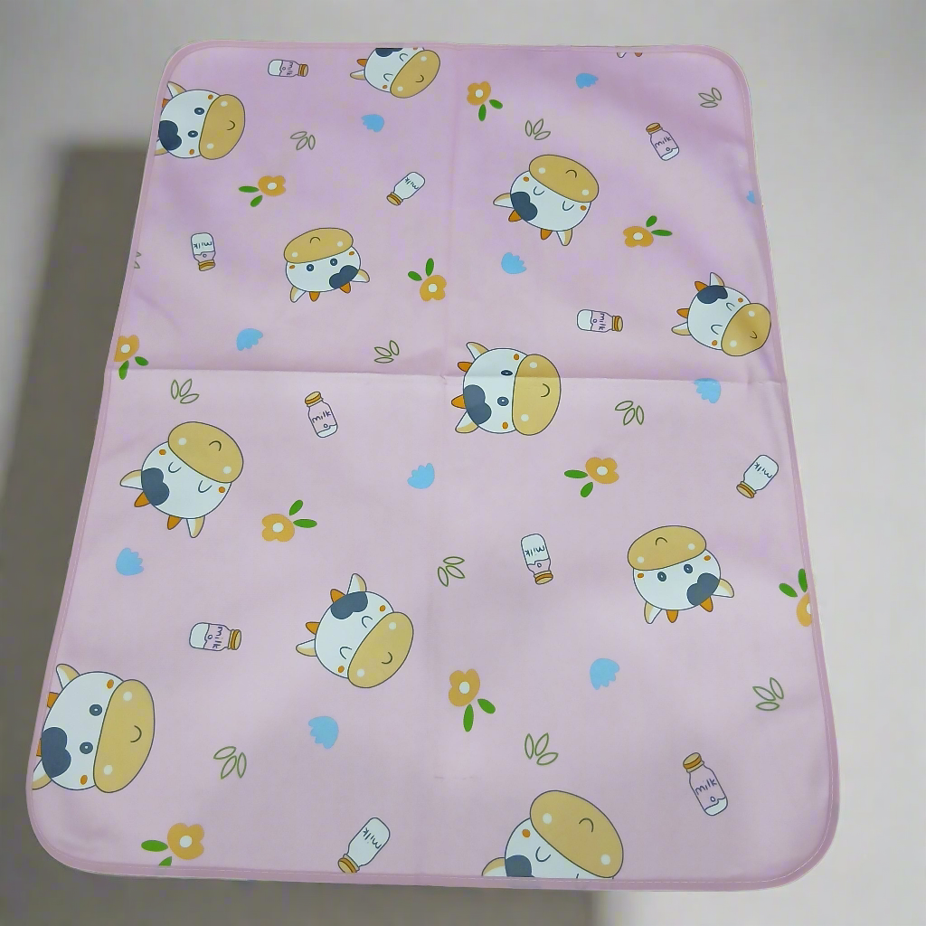 Diaper Changing Sheet pink cow
