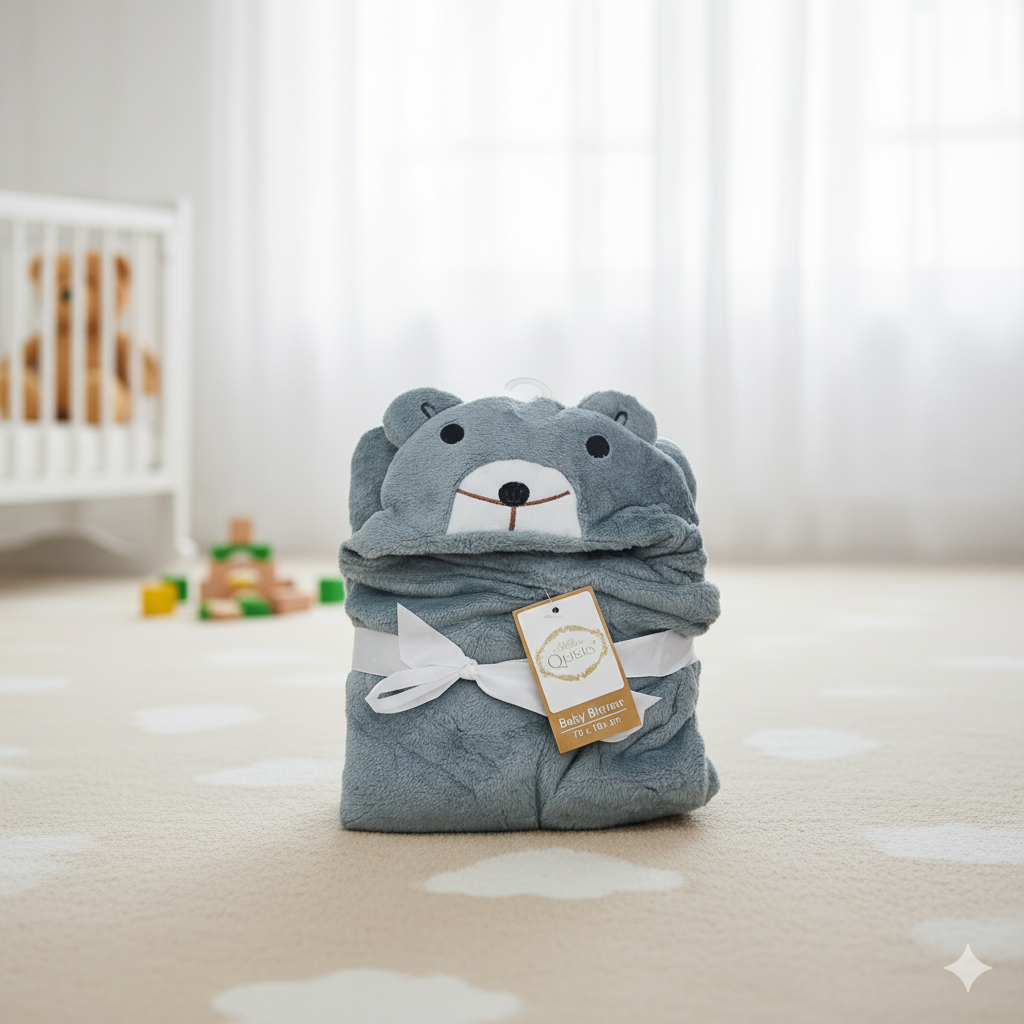 Blanket Shawl grey bear