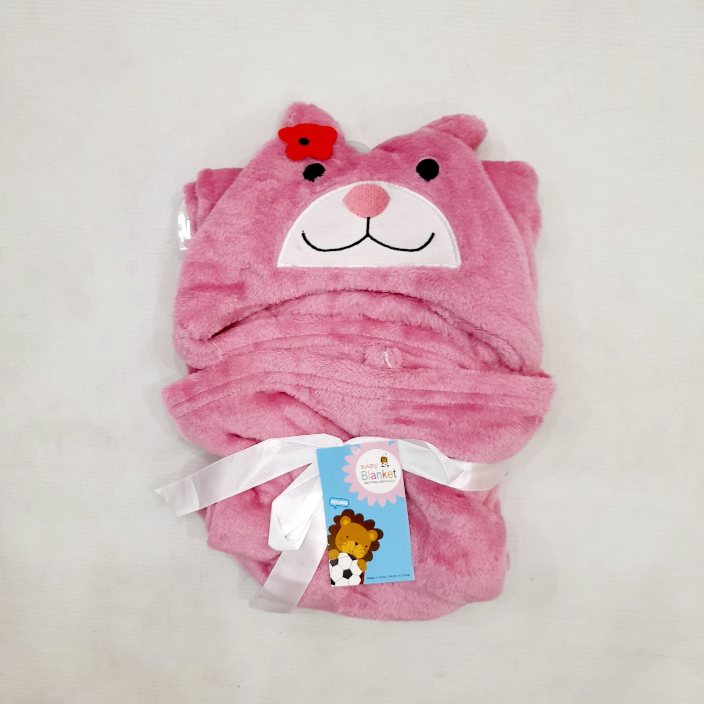 Blanket Shawl pink bear