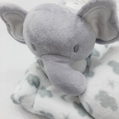 Emporio Blanket With Neck Pillow grey elephant