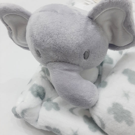 Emporio Blanket With Neck Pillow grey elephant