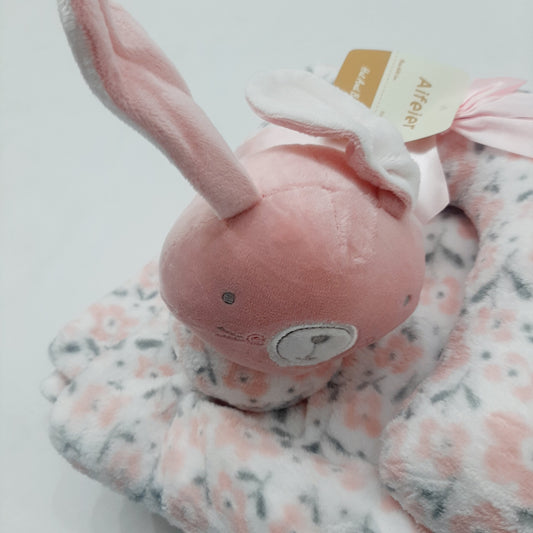 Emporio Blanket With Neck Pillow  Pink Rabbit