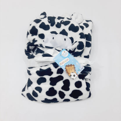 Blanket Shawl Black Cow