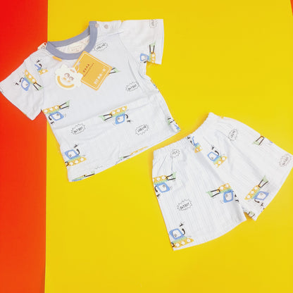 Imported Baba Shirt Shorts Blue Bat Boy