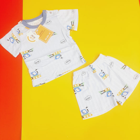 Imported Baba Shirt Shorts Blue Bat Boy