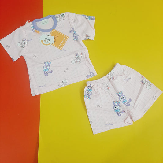 Imported Baby Shirt Shorts Pink Rabbit