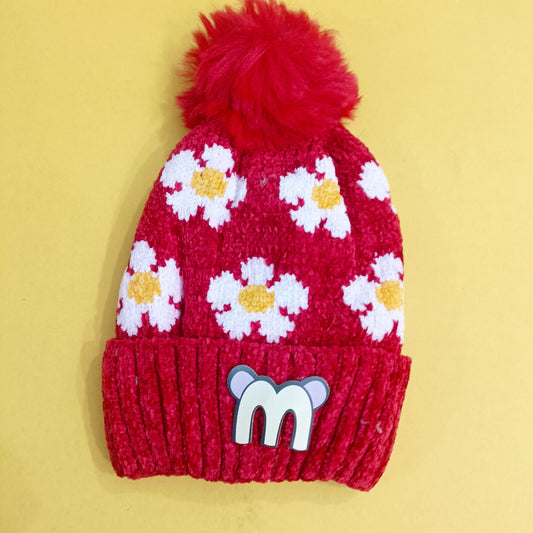 Imported Woolen Cap Flowers