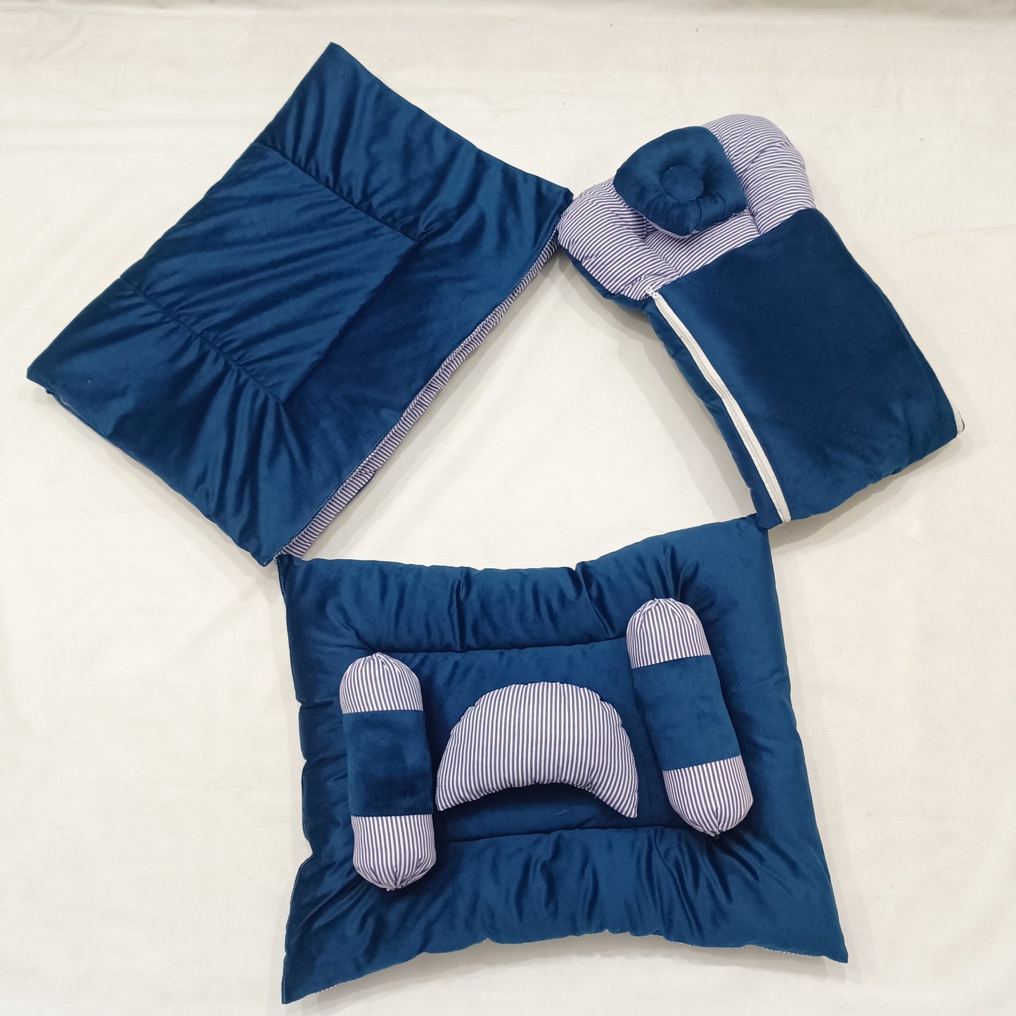 7 Pieces Baby Bedding Set Velvet Blue Lining VOL-28-8