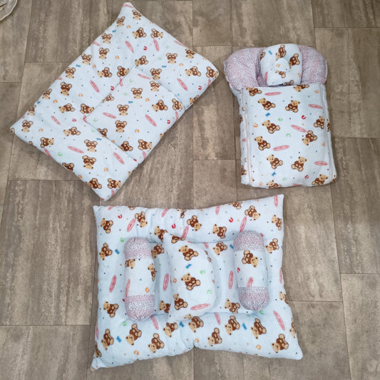 7 Pieces Baby Bedding Set Velvet Blue Bear VOL-22-8