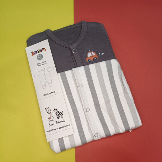Pack Of 2 Sleep Suit grey white lining