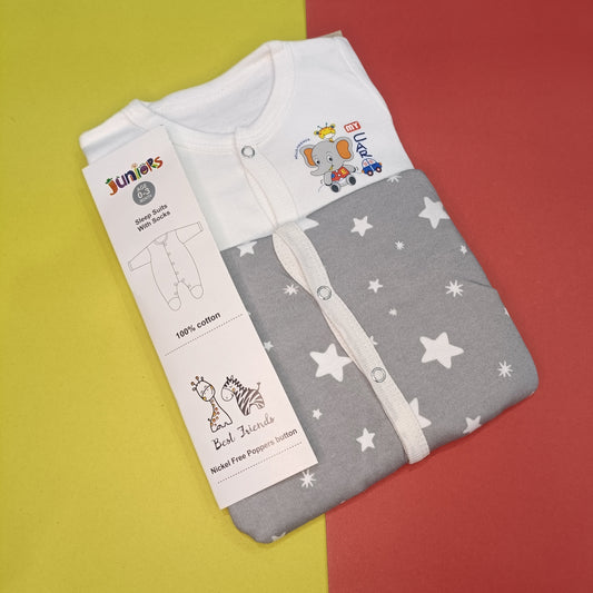 Pack Of 2 Sleep Suit white Grey