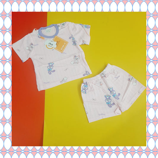 Imported Baby Shirt Shorts Pink Rabbit
