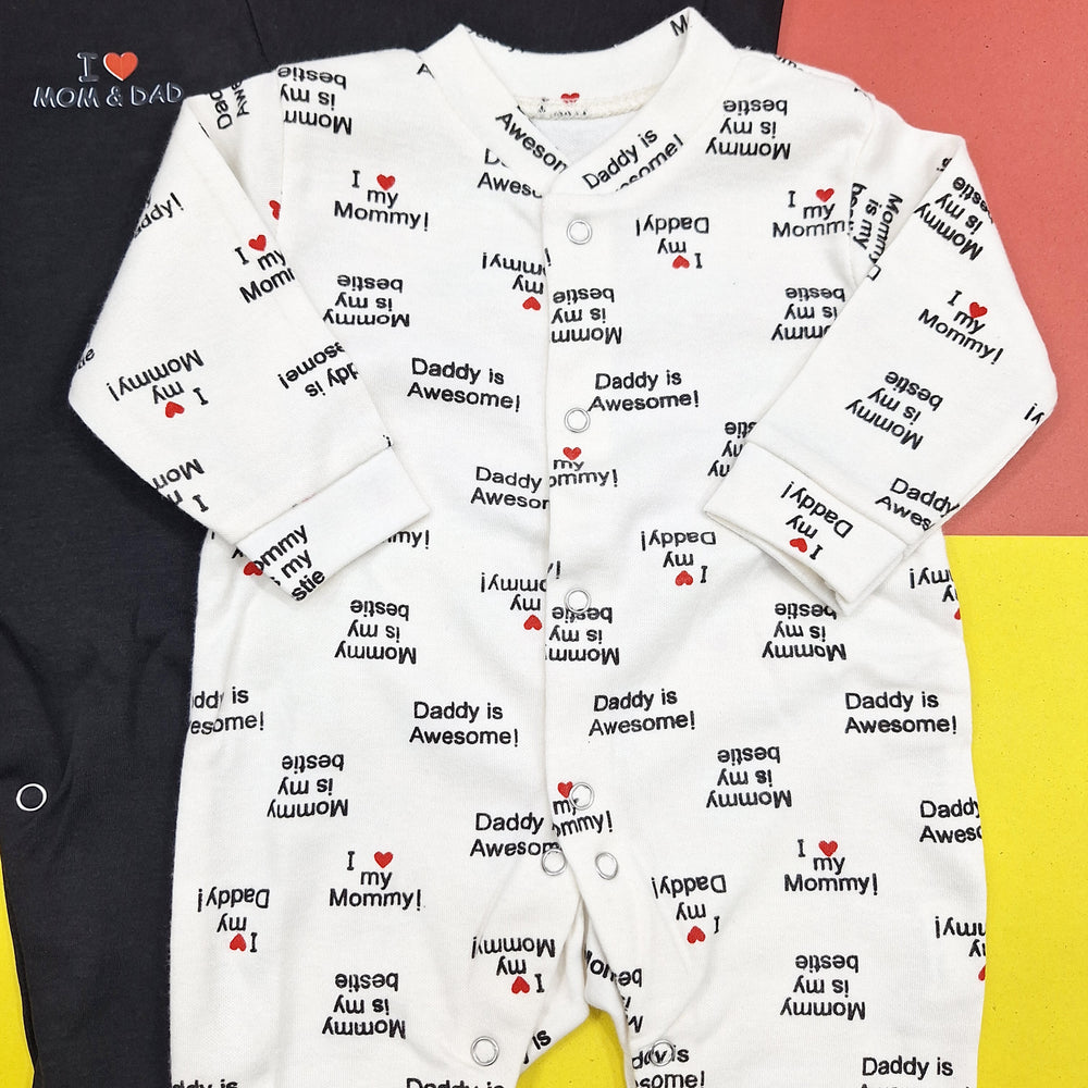 Pack Of 2 Sleep Suit Black Mom Dad