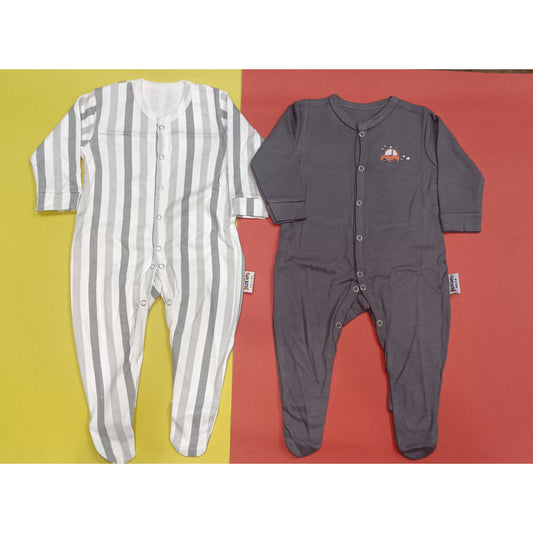 Pack Of 2 Sleep Suit grey white lining