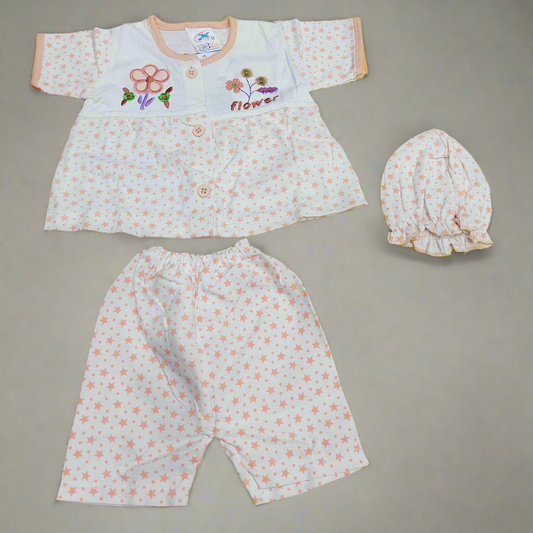 Baby Girl Frocks orange stars