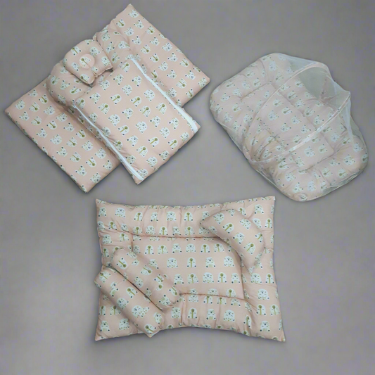 8 Pieces Baby Bedding Set  Pink Tiger VOL-18-8