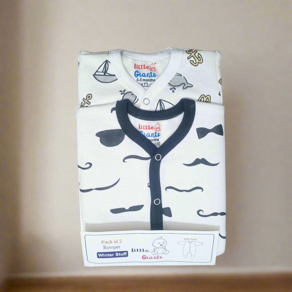 Pack Of 2 Sleep Suit Black Fish