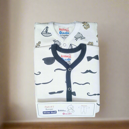 Pack Of 2 Sleep Suit Black Fish
