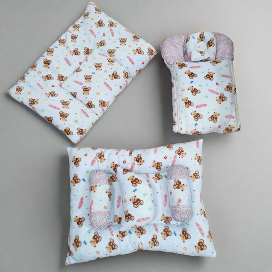 7 Pieces Baby Bedding Set Velvet Blue Bear VOL-22-8