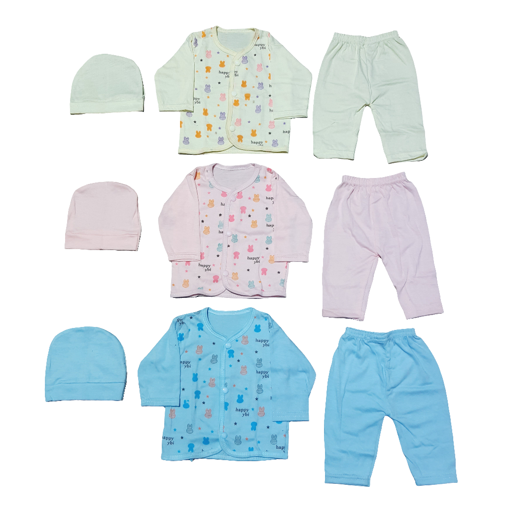 Pack Of 3 suits yellow pink blue Happy ybi