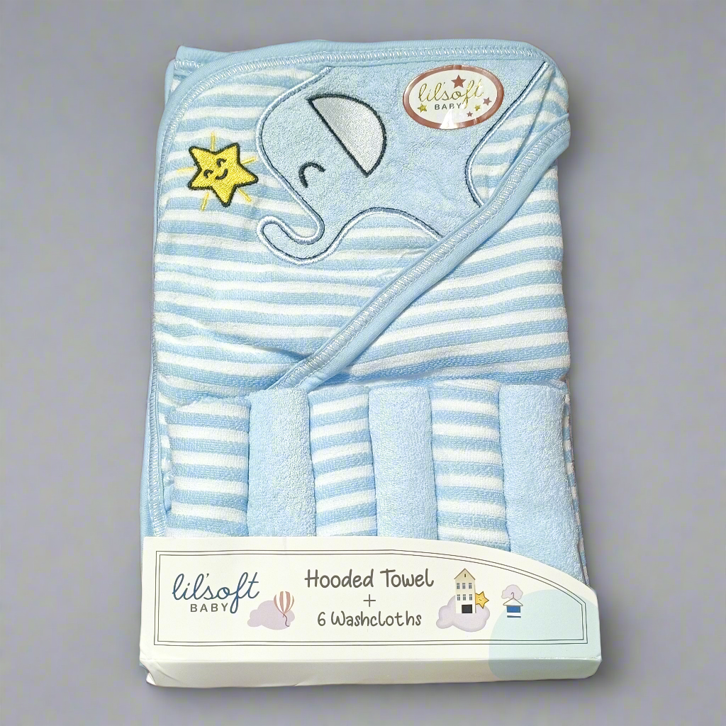 Baby Bath Towel With 6 Face Towels