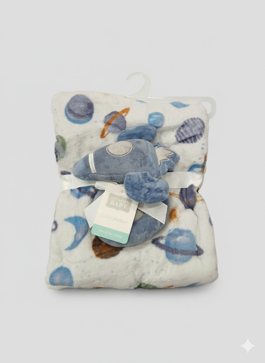Emporio Blanket With stuff Toy white planet