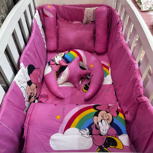 8 Pieces Cot Set pink Minnie mouse