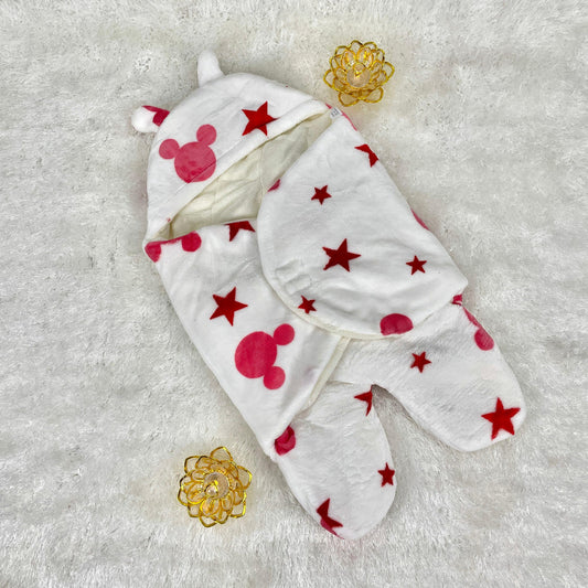 Warm Cozy Swaddles pink stars