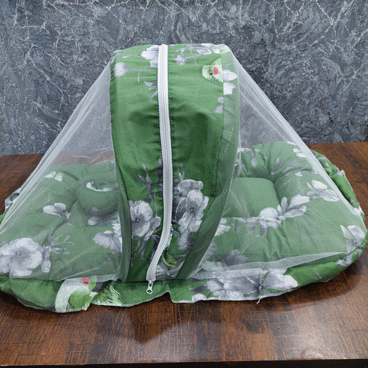 Mosquito Net green grey flower