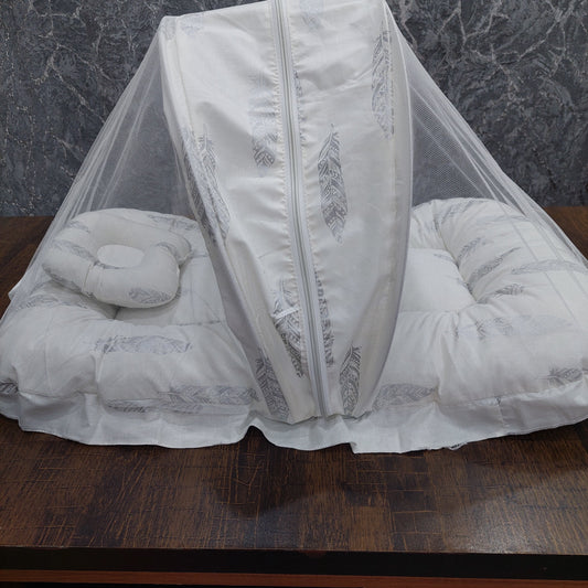 Mosquito Net White silver leafs
