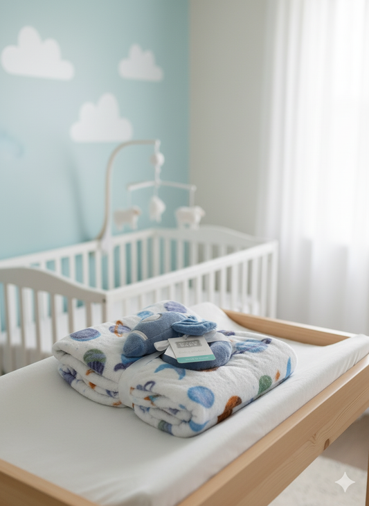 Emporio Blanket With stuff Toy white planet