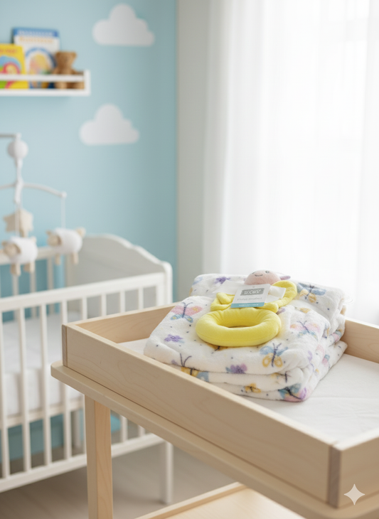 Emporio Blanket With stuff Toy white butterfly