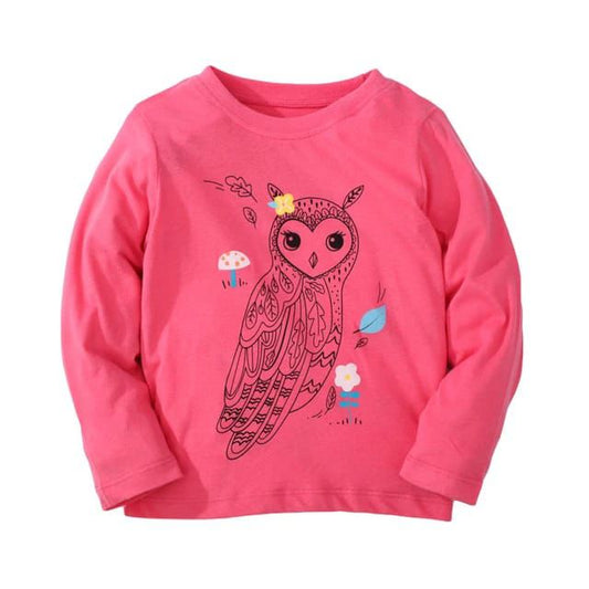 Imported Baby Shirts Pink Owl
