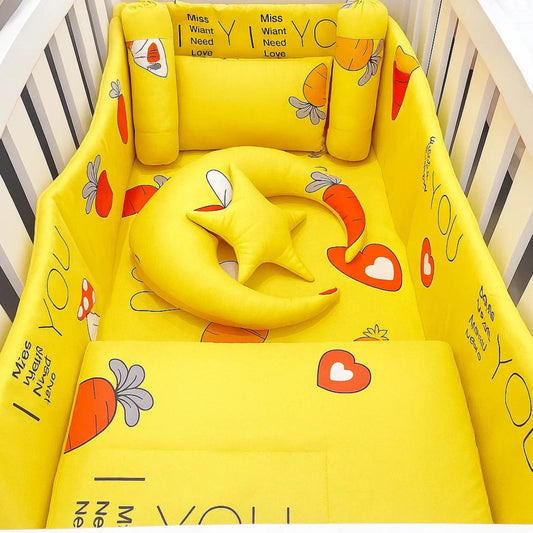 8 Pieces Cot Set yellow Rabbit