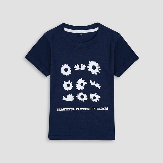 Flowers summer Tee blue