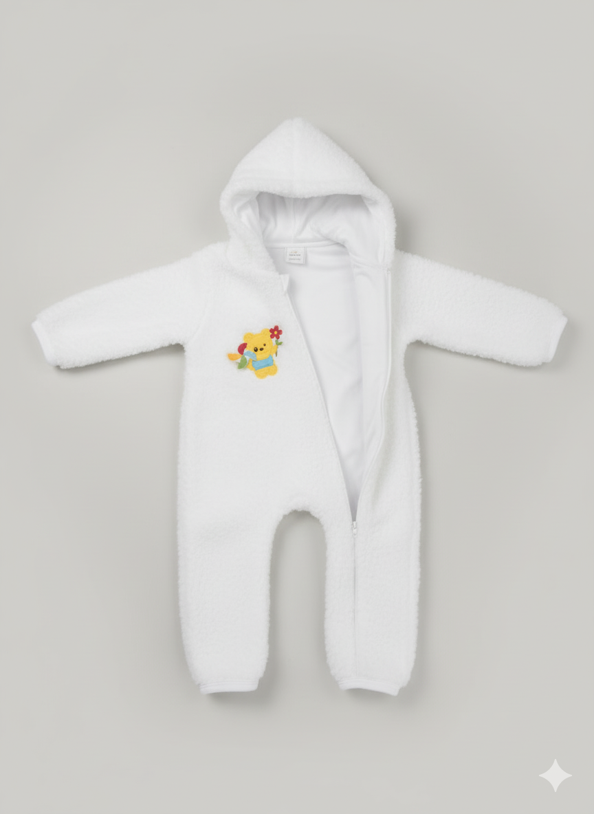 Warm & cozy Baby Romper fur