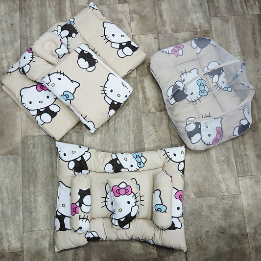 8 Pieces Baby Bedding set brown kitty  Vol-29-8