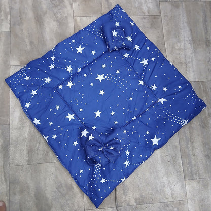 Bow Hearts Ribbon Carry Nest blue white stars