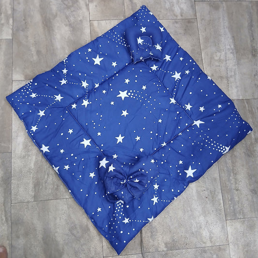 Bow Hearts Ribbon Carry Nest blue white stars