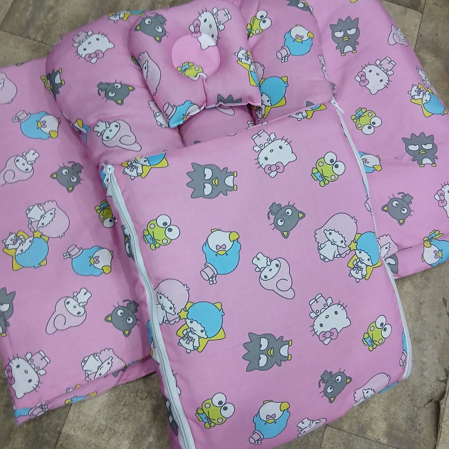 8 Pieces Baby Bedding set pink doll kitty VOL-7-8
