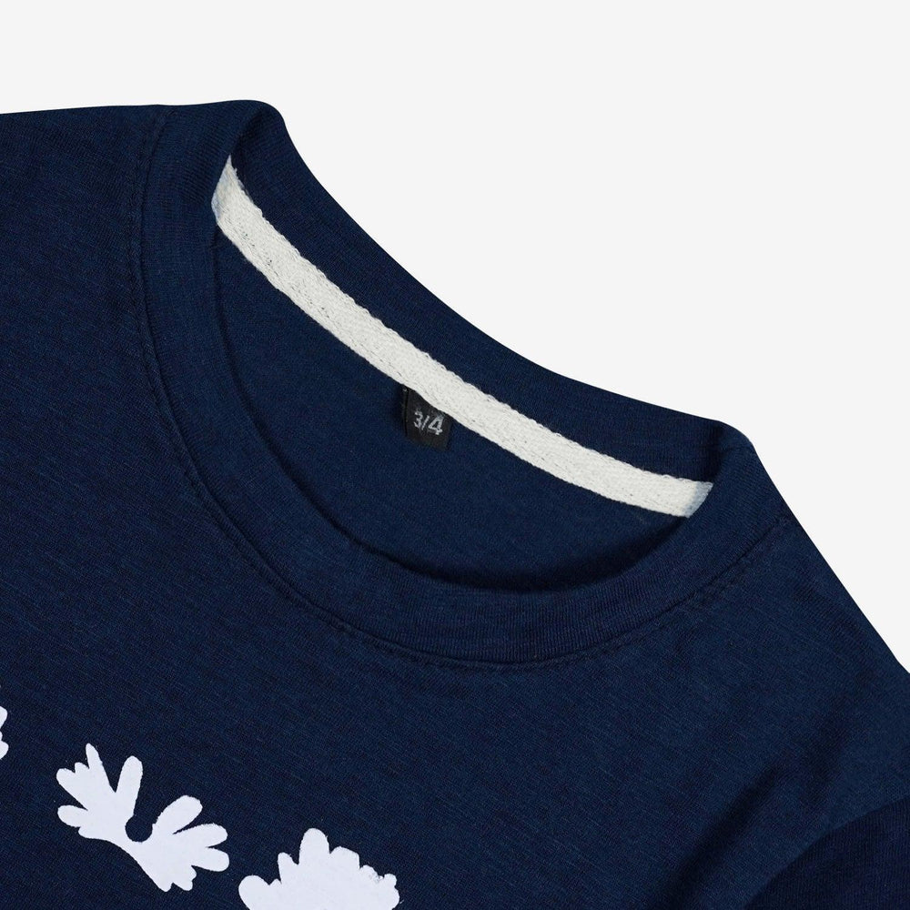Flowers summer Tee blue