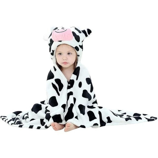 Blanket Shawl Black Cow