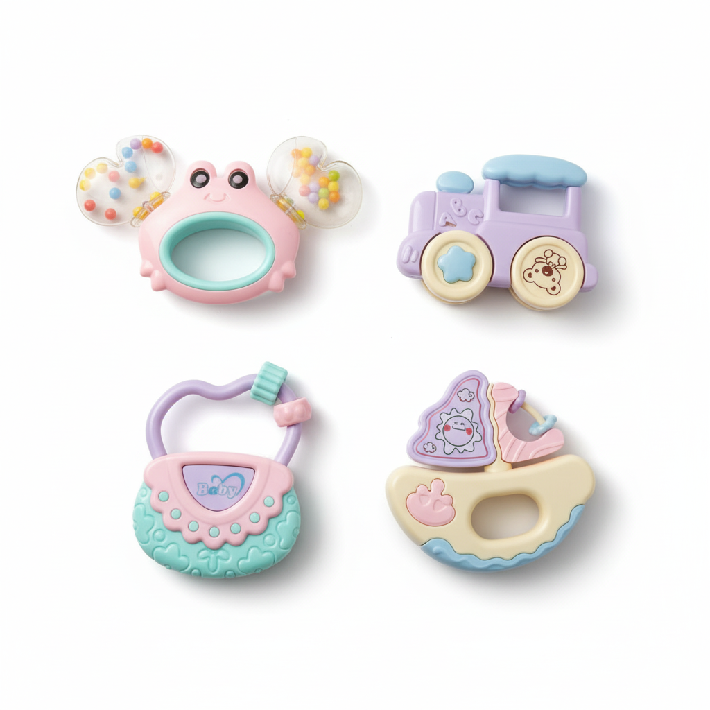 4 Pieces Rattle Set